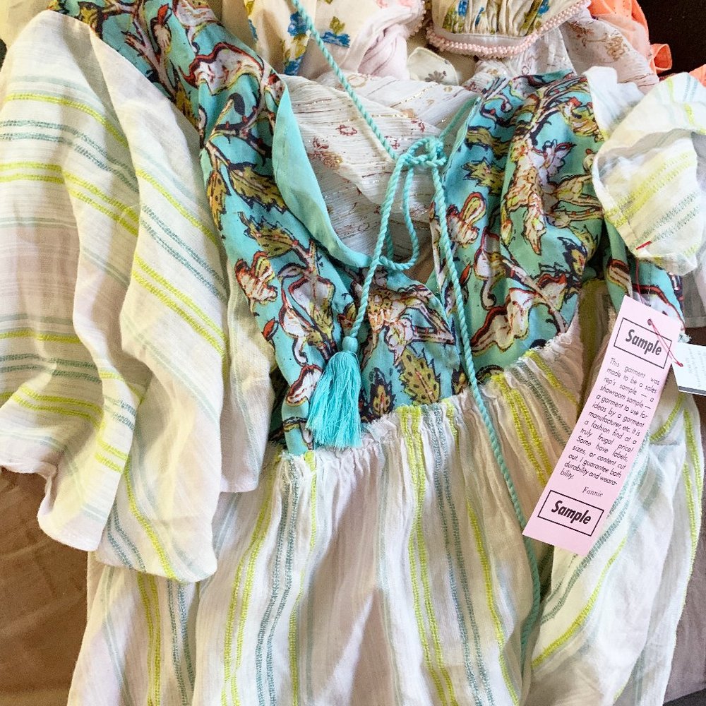Free People Being Me Tunic Striped Boho Floral - Picture 3 of 8
